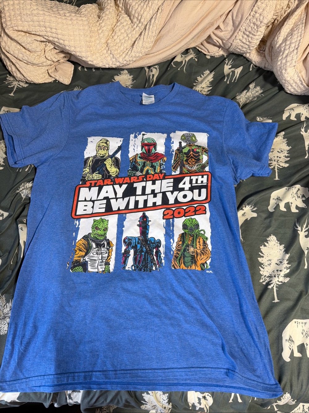 Disney Blue Star Wars May The 4th Be With You 2022 Graphic Tee